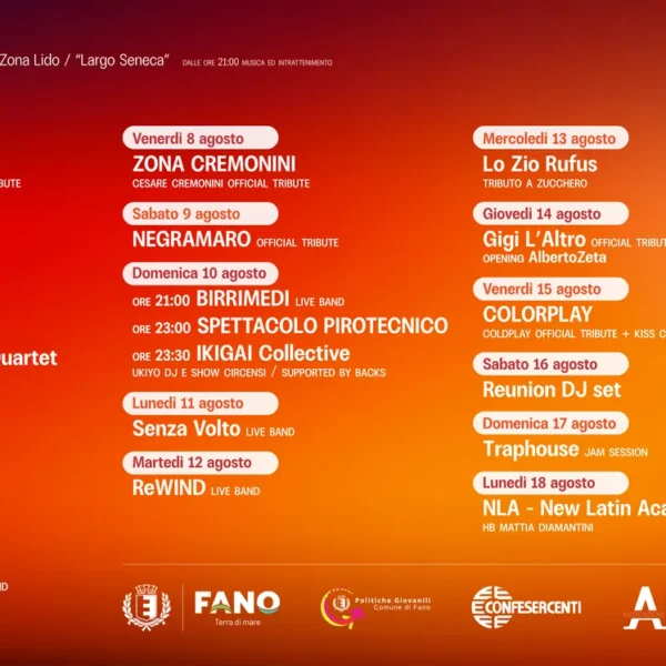 Restate al lido fano 2025